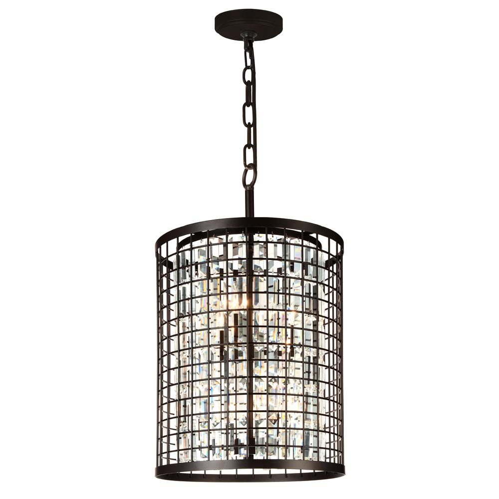 Meghna 6 Light Up Chandelier With Brown Finish. Picture 1