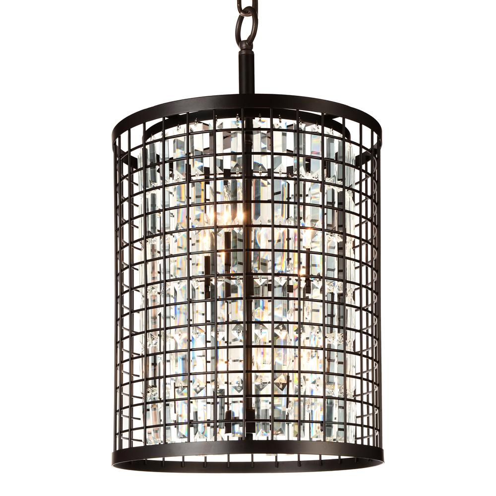 Meghna 6 Light Up Chandelier With Brown Finish. Picture 2