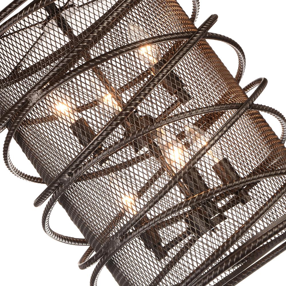 Darya 6 Light Up Chandelier With Brown Finish. Picture 5