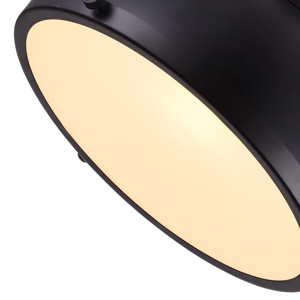 Strum 1 Light Down Pendant With Black Finish. Picture 3