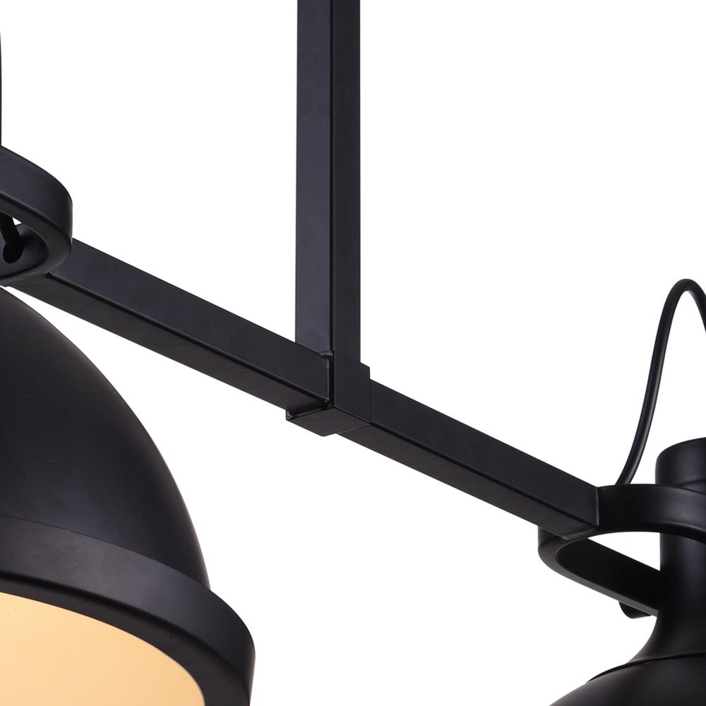 Strum 2 Light Island Chandelier With Black Finish. Picture 5