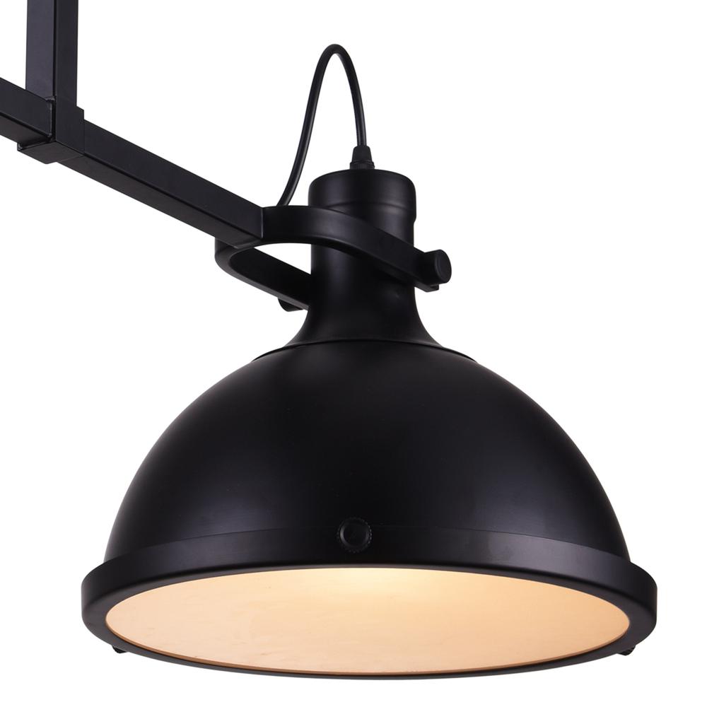 Strum 3 Light Island Chandelier With Black Finish. Picture 4