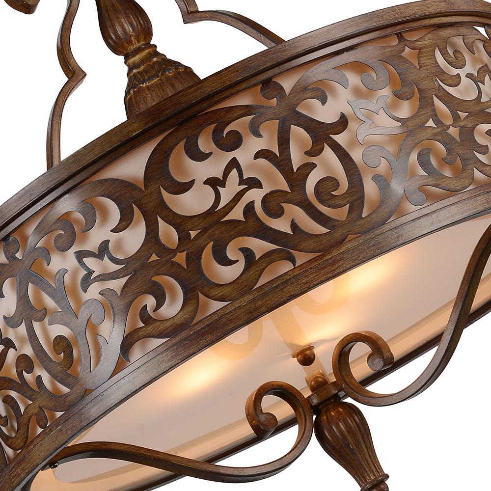 Nicole 5 Light Drum Shade Chandelier With Brushed Chocolate Finish. Picture 3