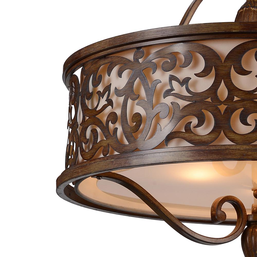 Nicole 5 Light Drum Shade Chandelier With Brushed Chocolate Finish. Picture 4