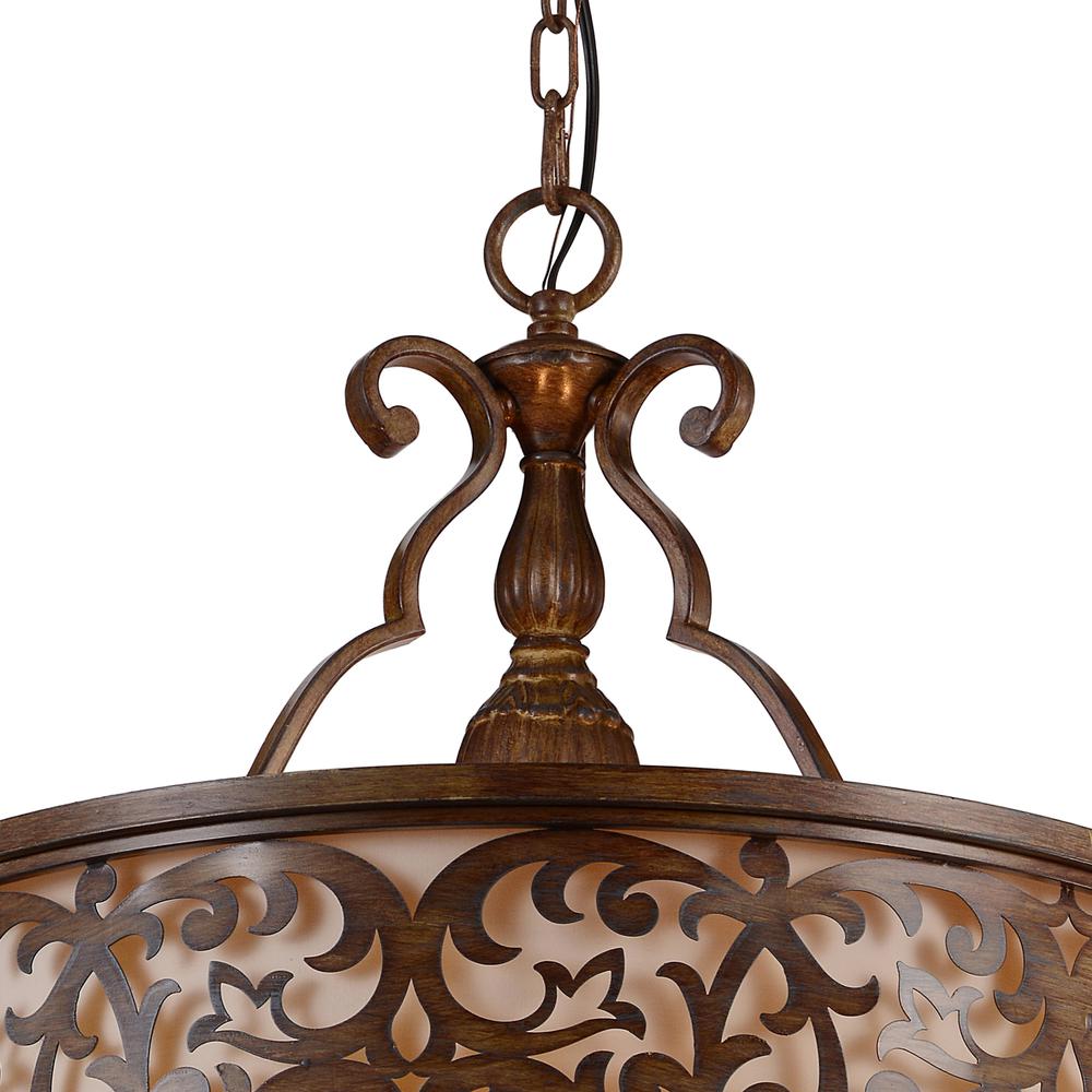 Nicole 5 Light Drum Shade Chandelier With Brushed Chocolate Finish. Picture 5