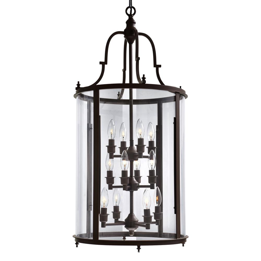 Desire 12 Light Drum Shade Chandelier With Oil Rubbed Bronze Finish. Picture 2