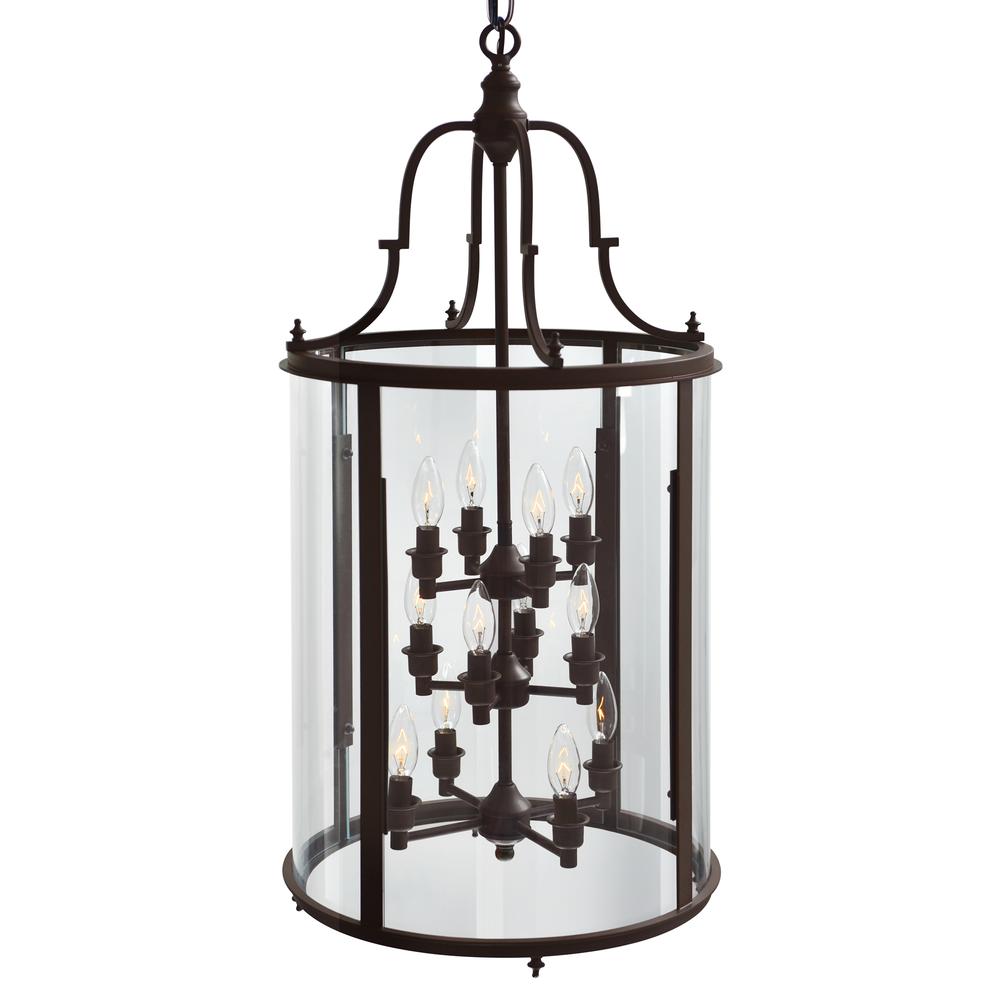 Desire 12 Light Drum Shade Chandelier With Oil Rubbed Bronze Finish. Picture 3