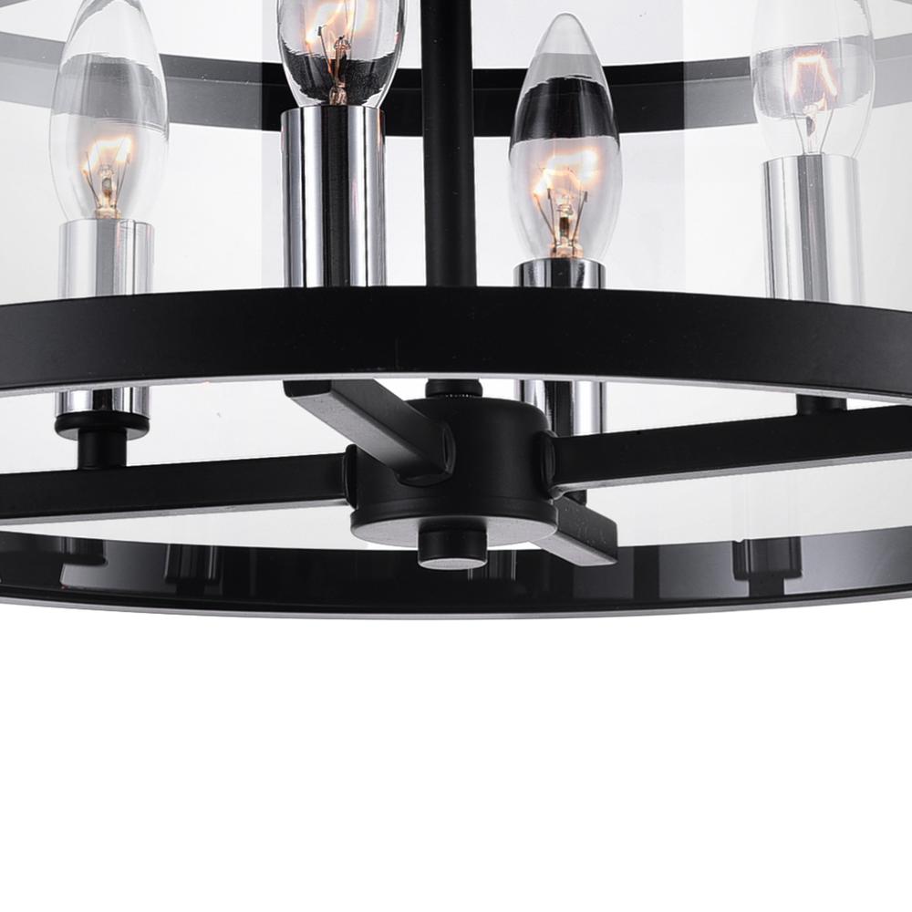 Miette 4 Light Cage Flush Mount With Black Finish. Picture 4