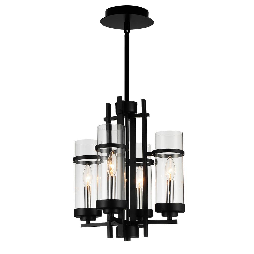 Sierra 4 Light Up Mini Pendant With Black Finish. Picture 1