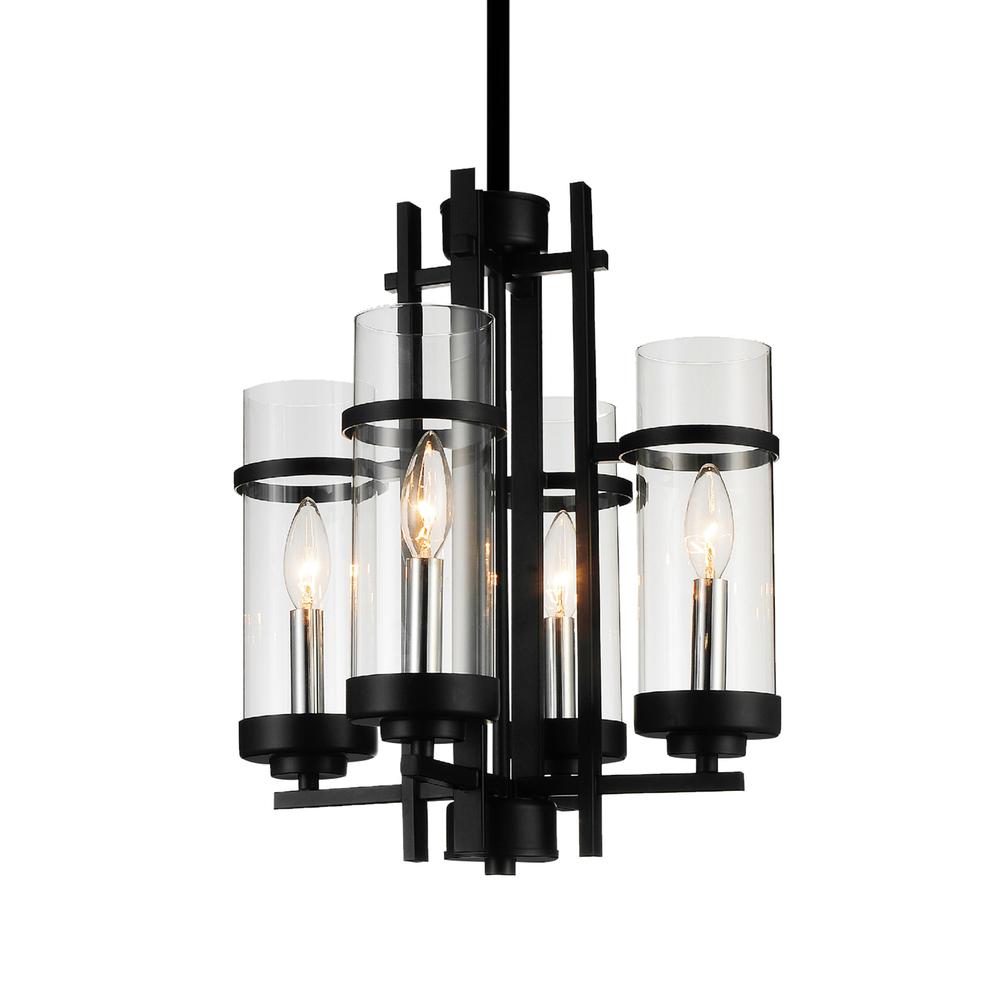Sierra 4 Light Up Mini Pendant With Black Finish. Picture 2
