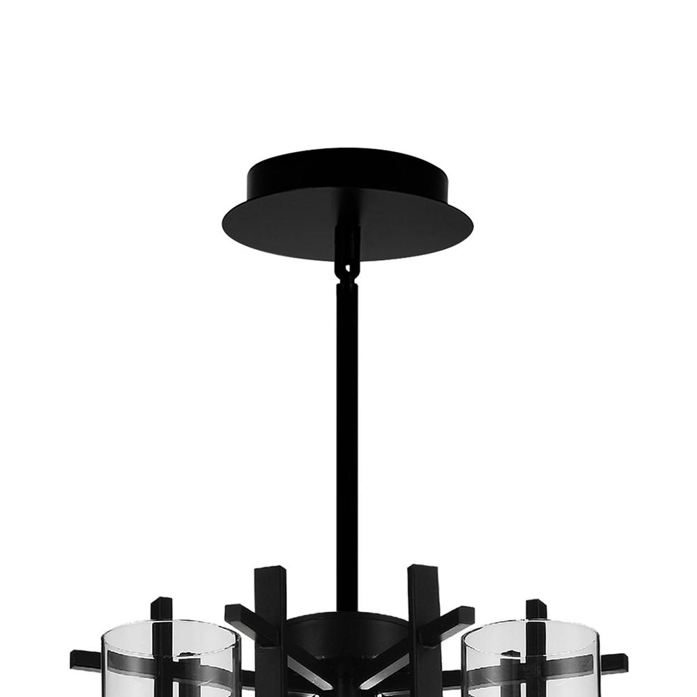Sierra 6 Light Up Chandelier With Black Finish. Picture 5