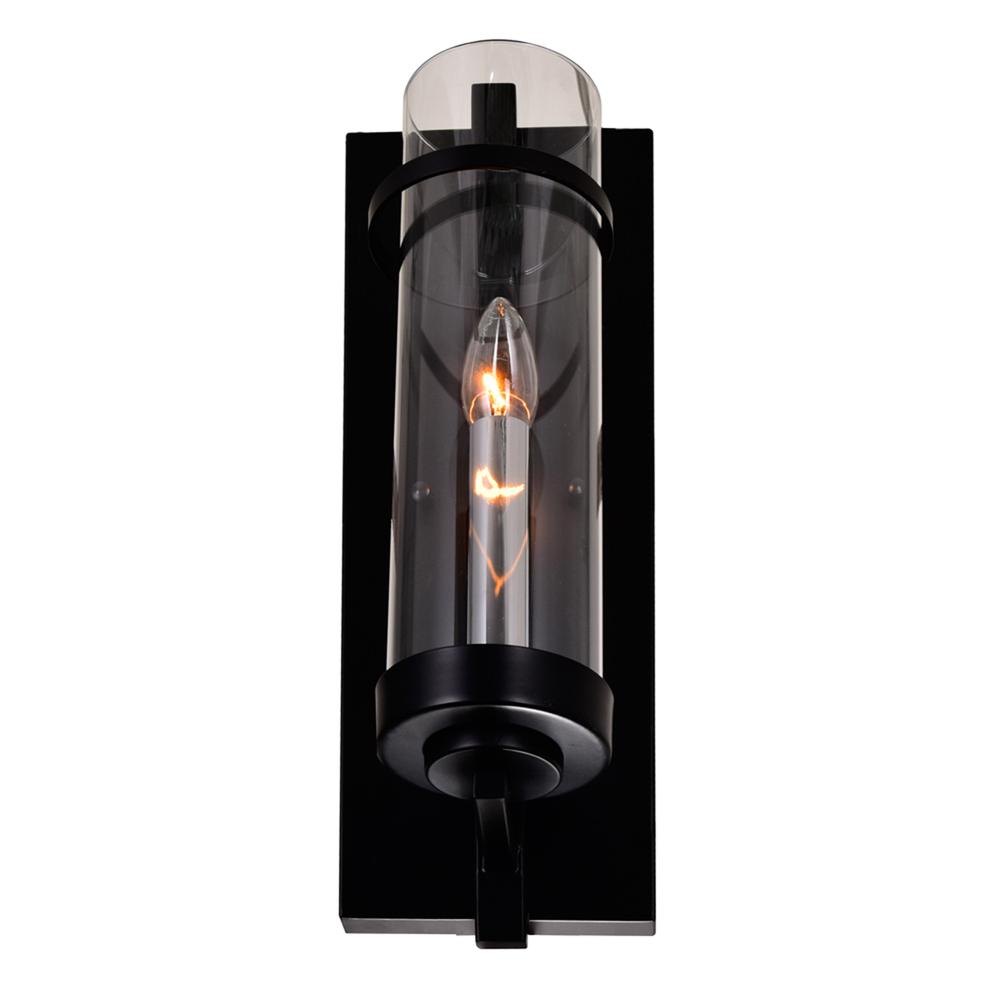 Sierra 1 Light Wall Sconce With Black Finish. Picture 2