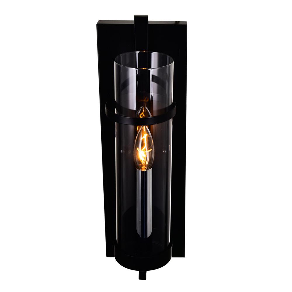 Sierra 1 Light Wall Sconce With Black Finish. Picture 4