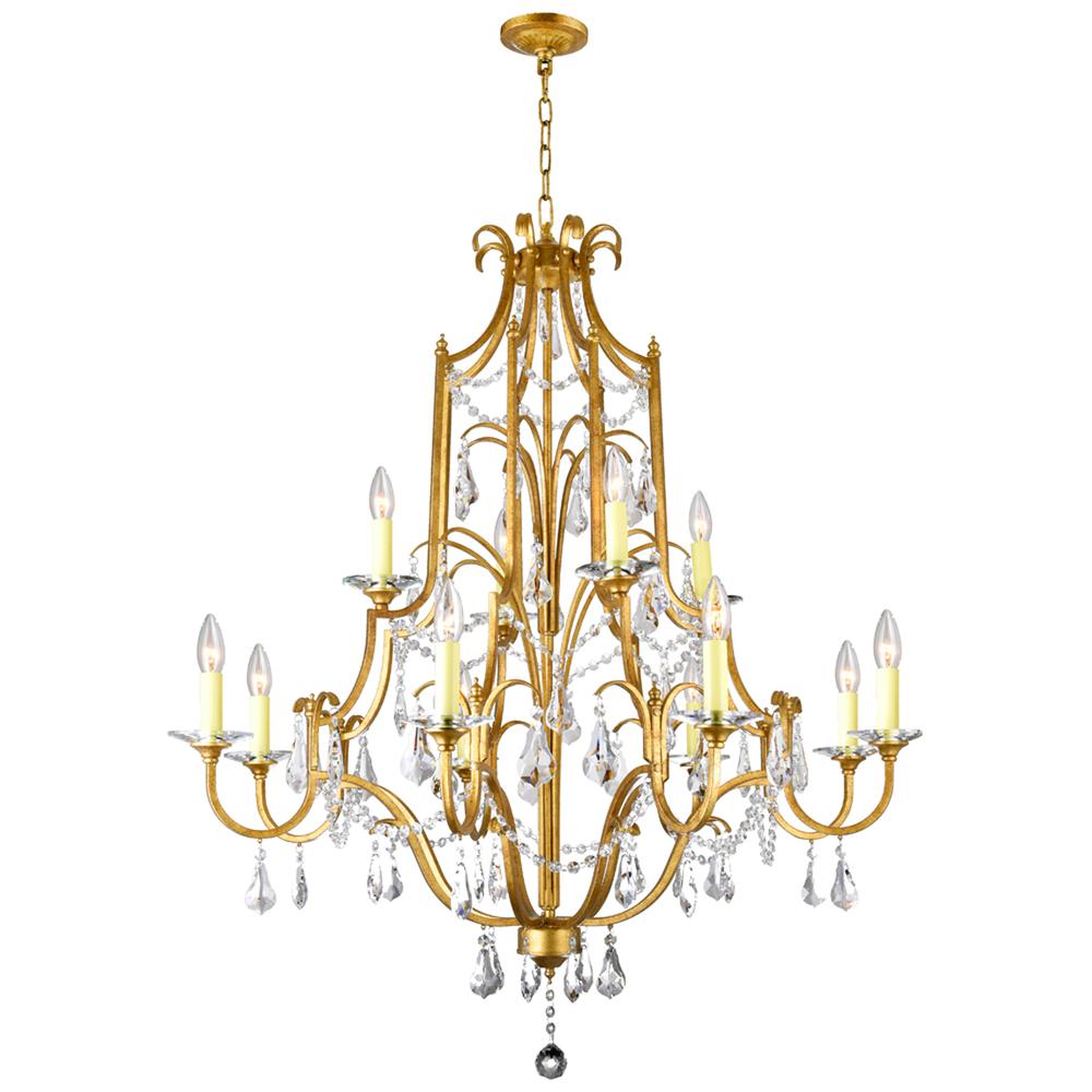 Electra 12 Light Up Chandelier With Oxidized Bronze Finish. Picture 1