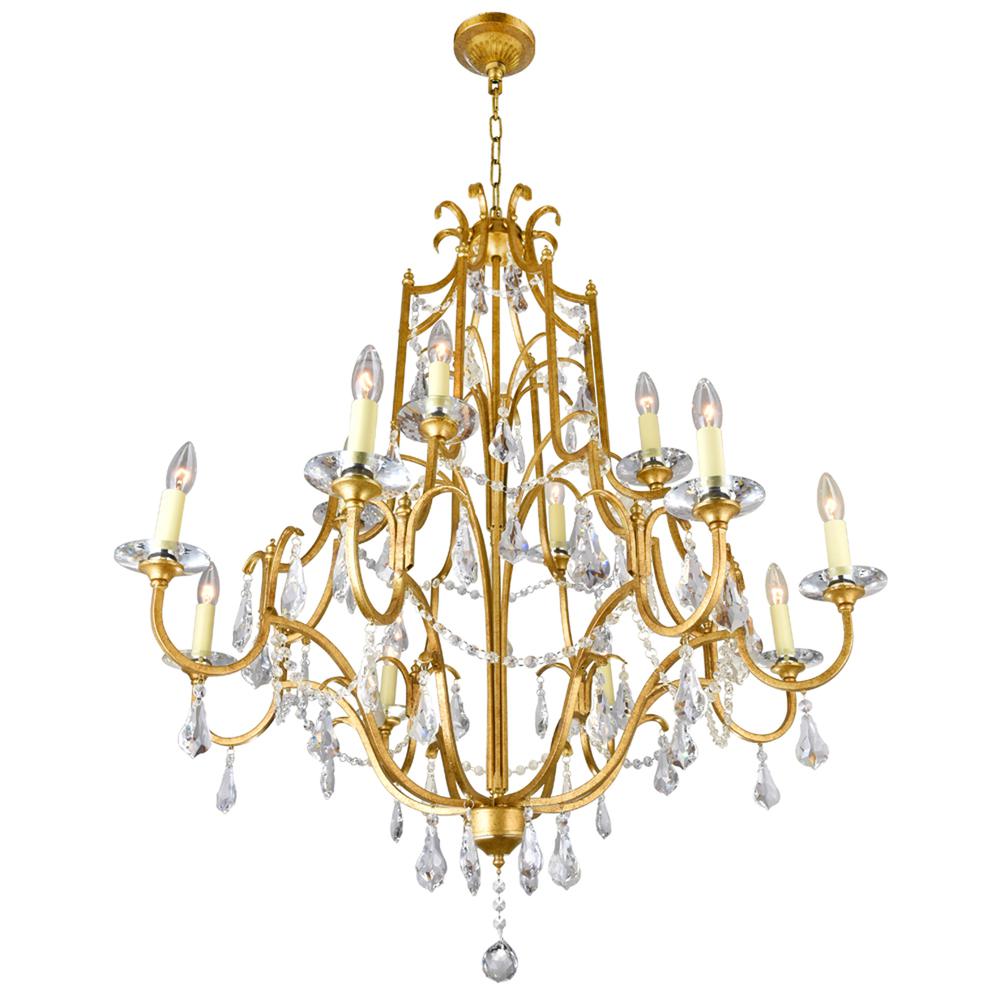 Electra 12 Light Up Chandelier With Oxidized Bronze Finish. Picture 2