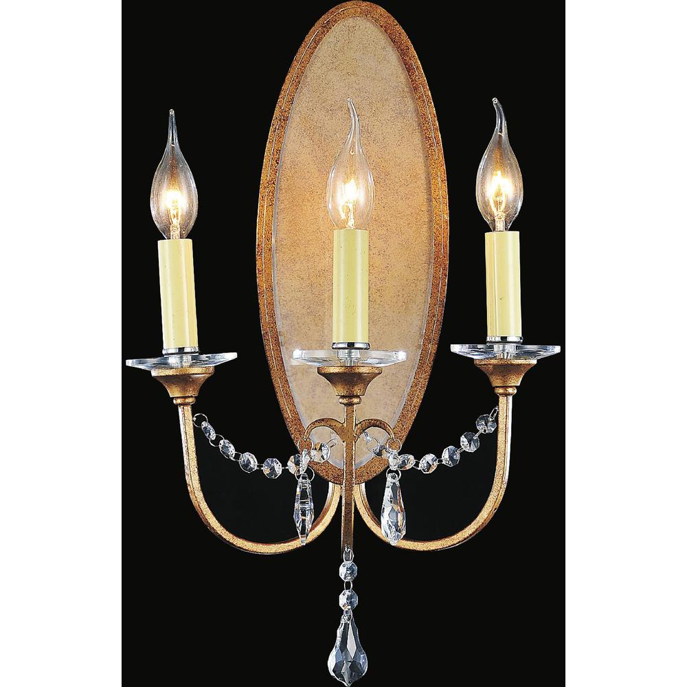 Electra 3 Light Wall Sconce With Oxidized Bronze Finish. Picture 1