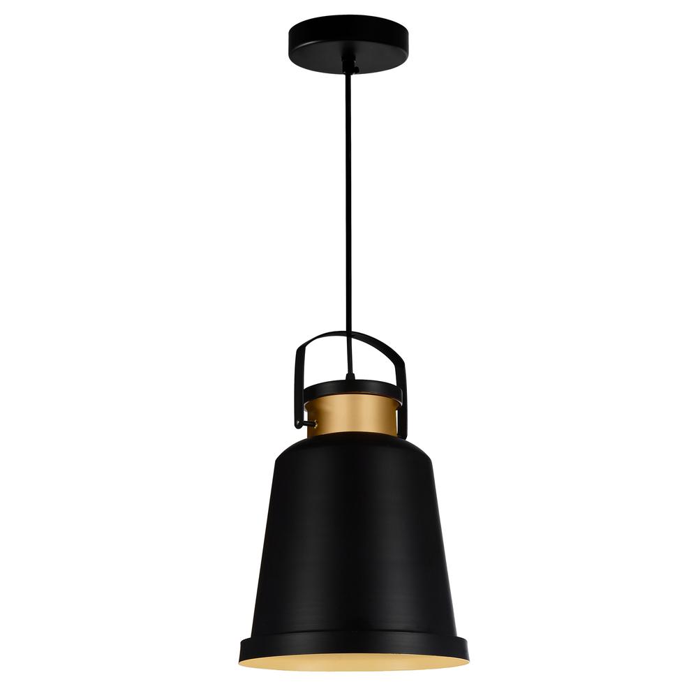 Elisa 1 Light Down Pendant With Black Finish. Picture 1