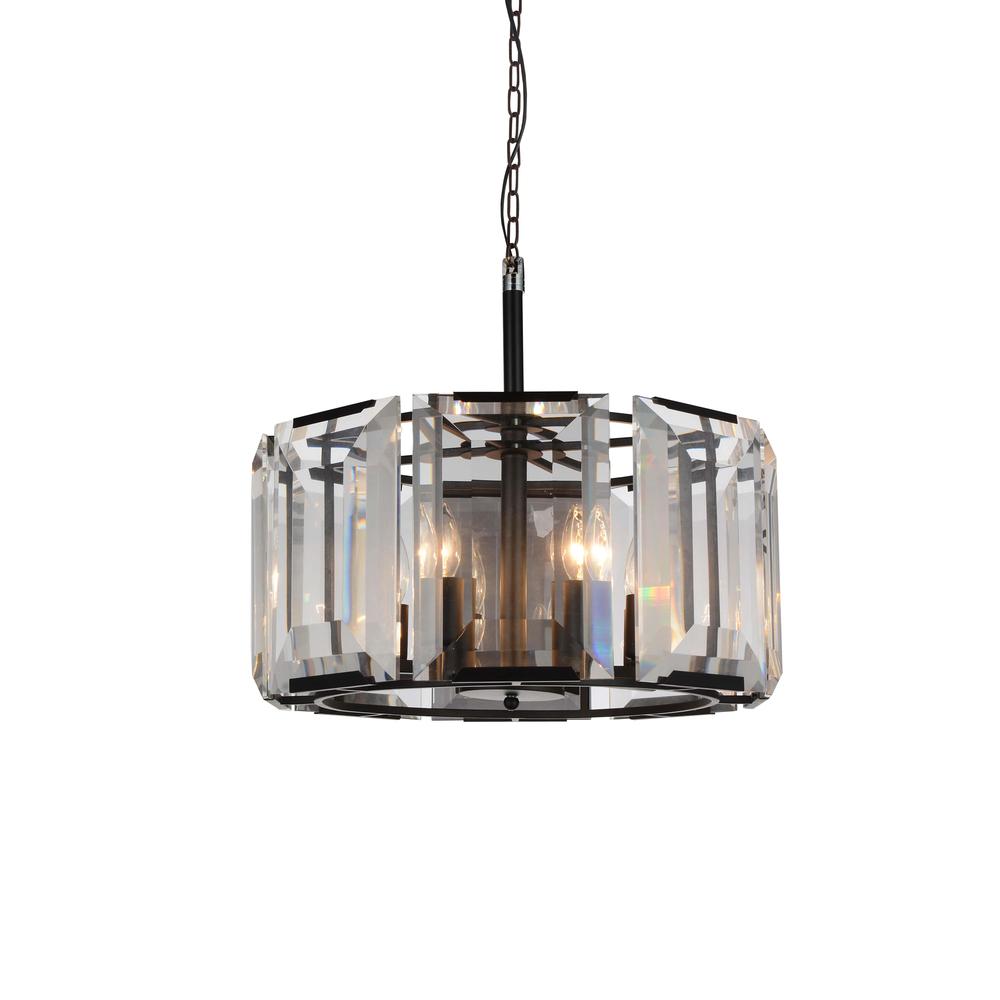 Jacquet 8 Light Chandelier With Black Finish. Picture 1