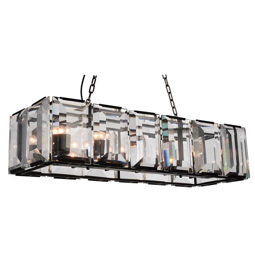Jacquet 12 Light Chandelier With Black Finish. Picture 1