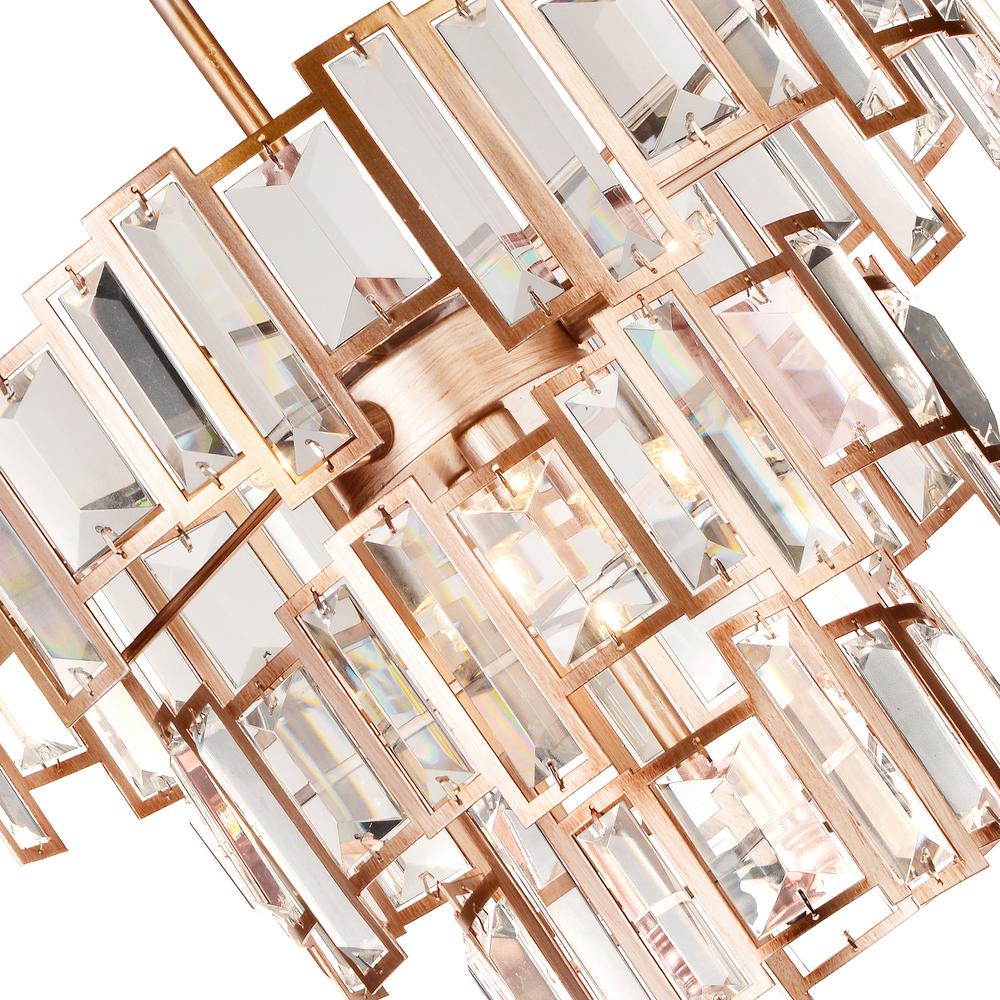 Quida 5 Light Down Chandelier With Champagne Finish. Picture 5