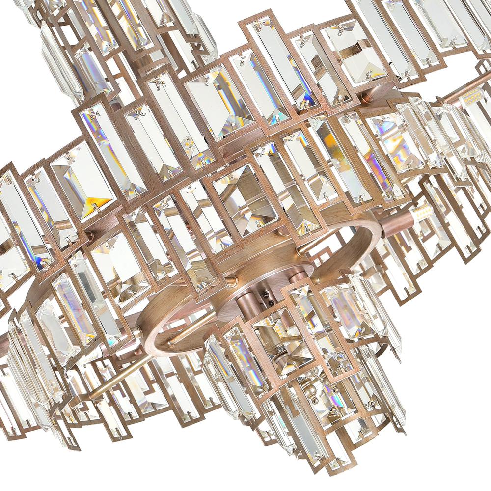 Quida 18 Light Down Chandelier With Champagne Finish. Picture 6