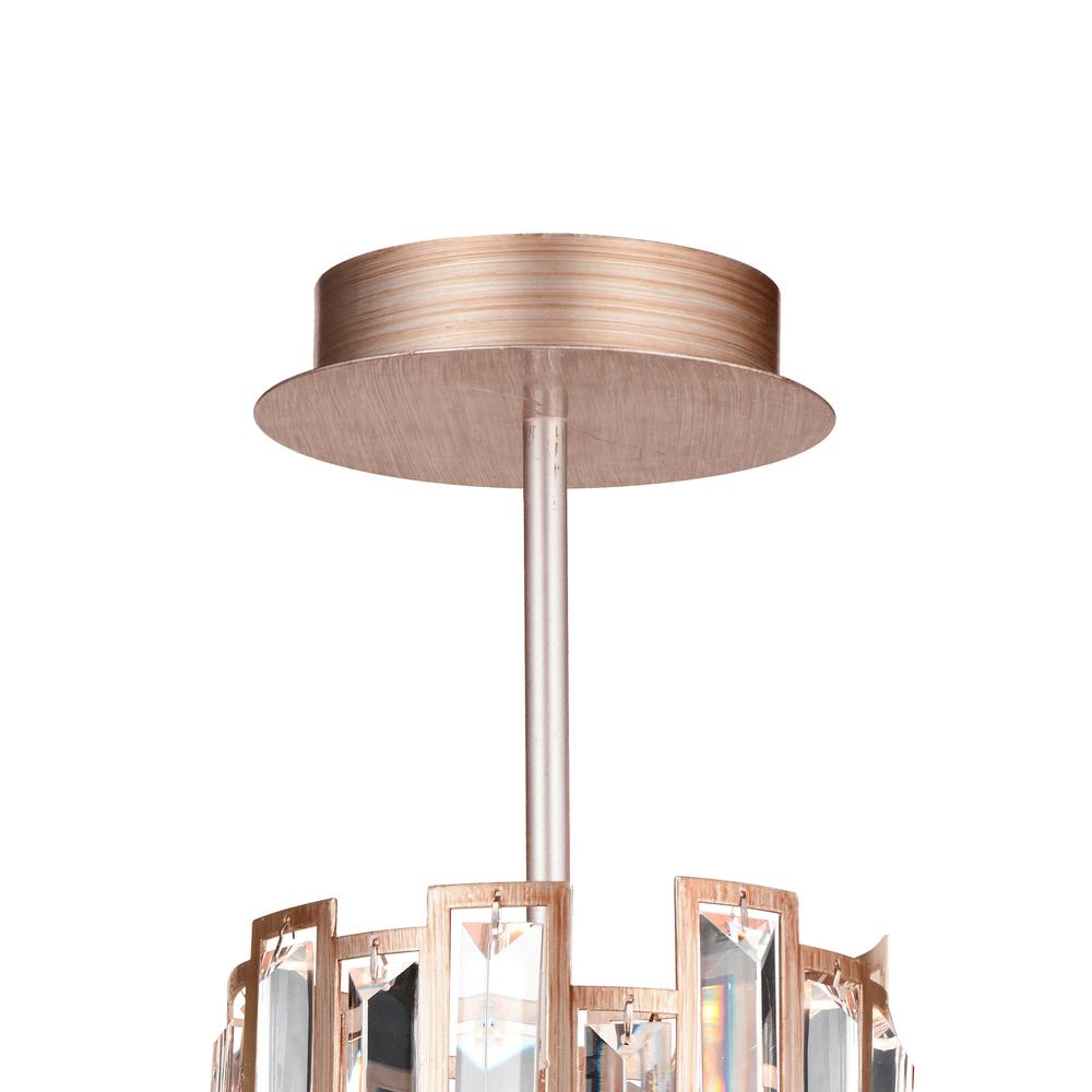 Quida 3 Light Down Chandelier With Champagne Finish. Picture 4