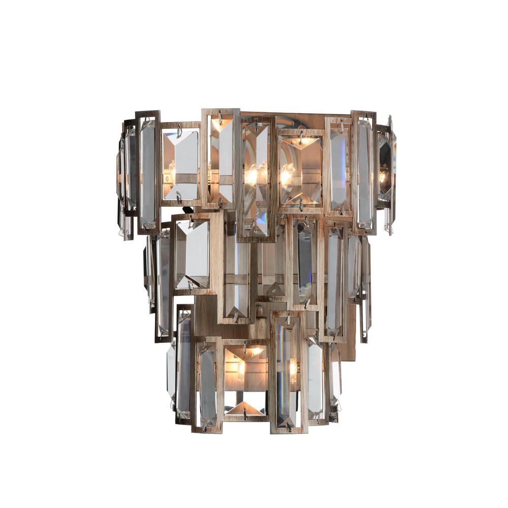 Quida 3 Light Wall Sconce With Champagne Finish. Picture 1