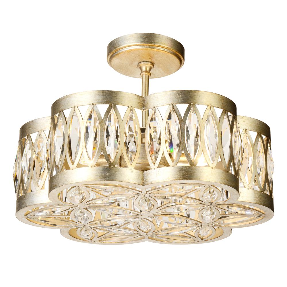 Nova 6 Light Chandelier With Champagne Finish. Picture 1