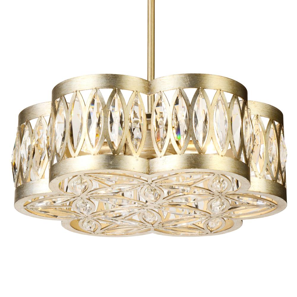 Nova 6 Light Chandelier With Champagne Finish. Picture 2