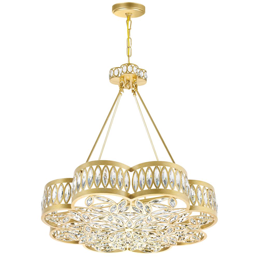 Nova 8 Light Chandelier With Champagne Finish. Picture 3