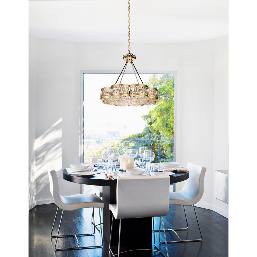 Nova 8 Light Chandelier With Champagne Finish. Picture 7
