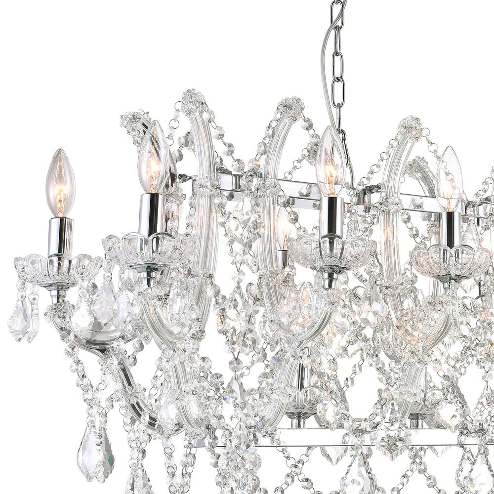 Aleka 24 Light Candle Chandelier With Chrome Finish. Picture 6