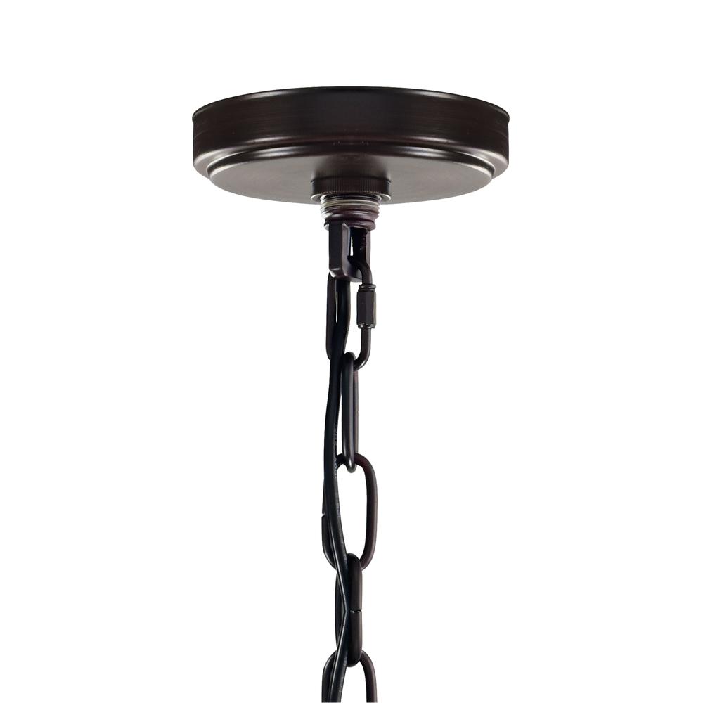 Litani 1 Light Down Chandelier With Brown Finish. Picture 5