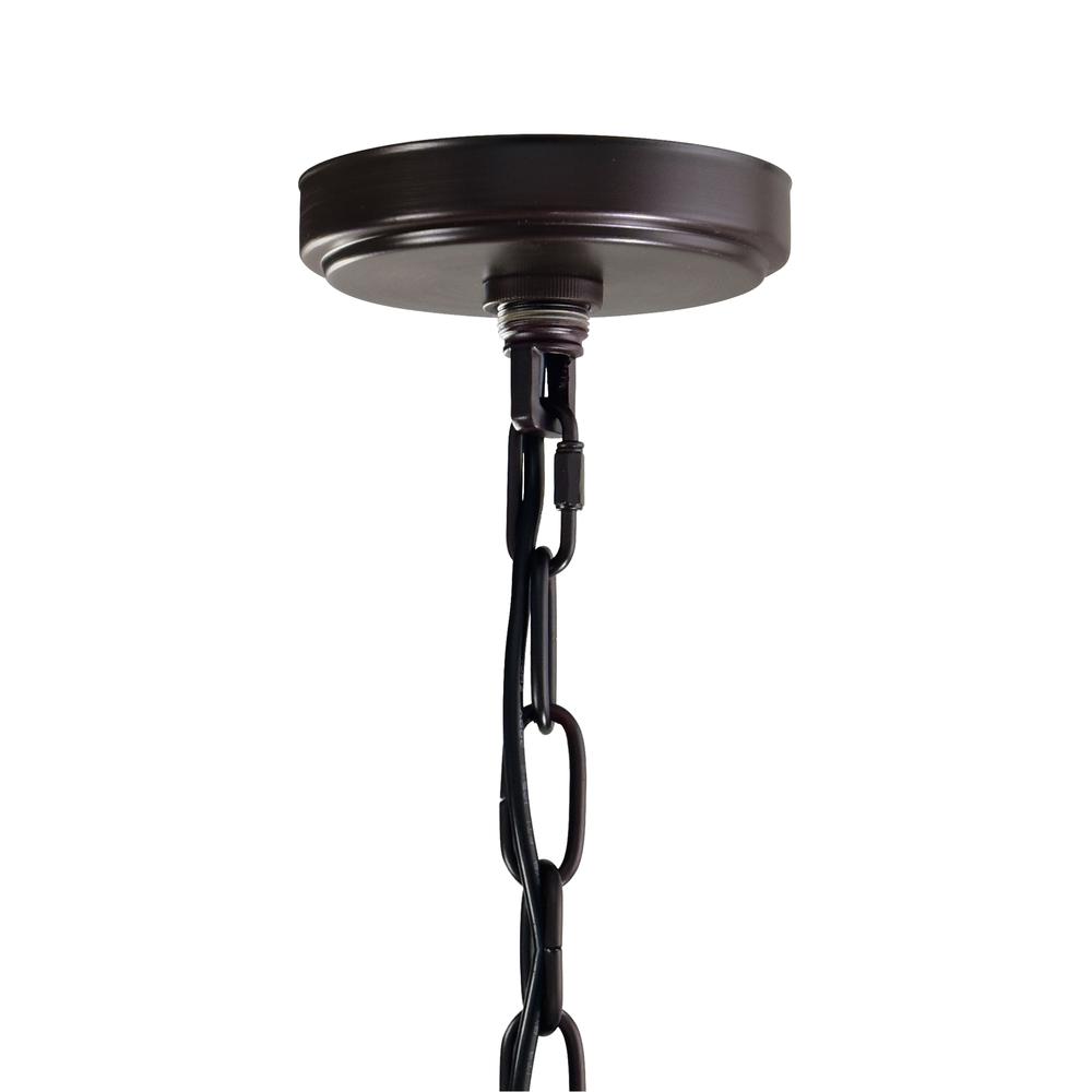 Litani 3 Light Down Chandelier With Brown Finish. Picture 4