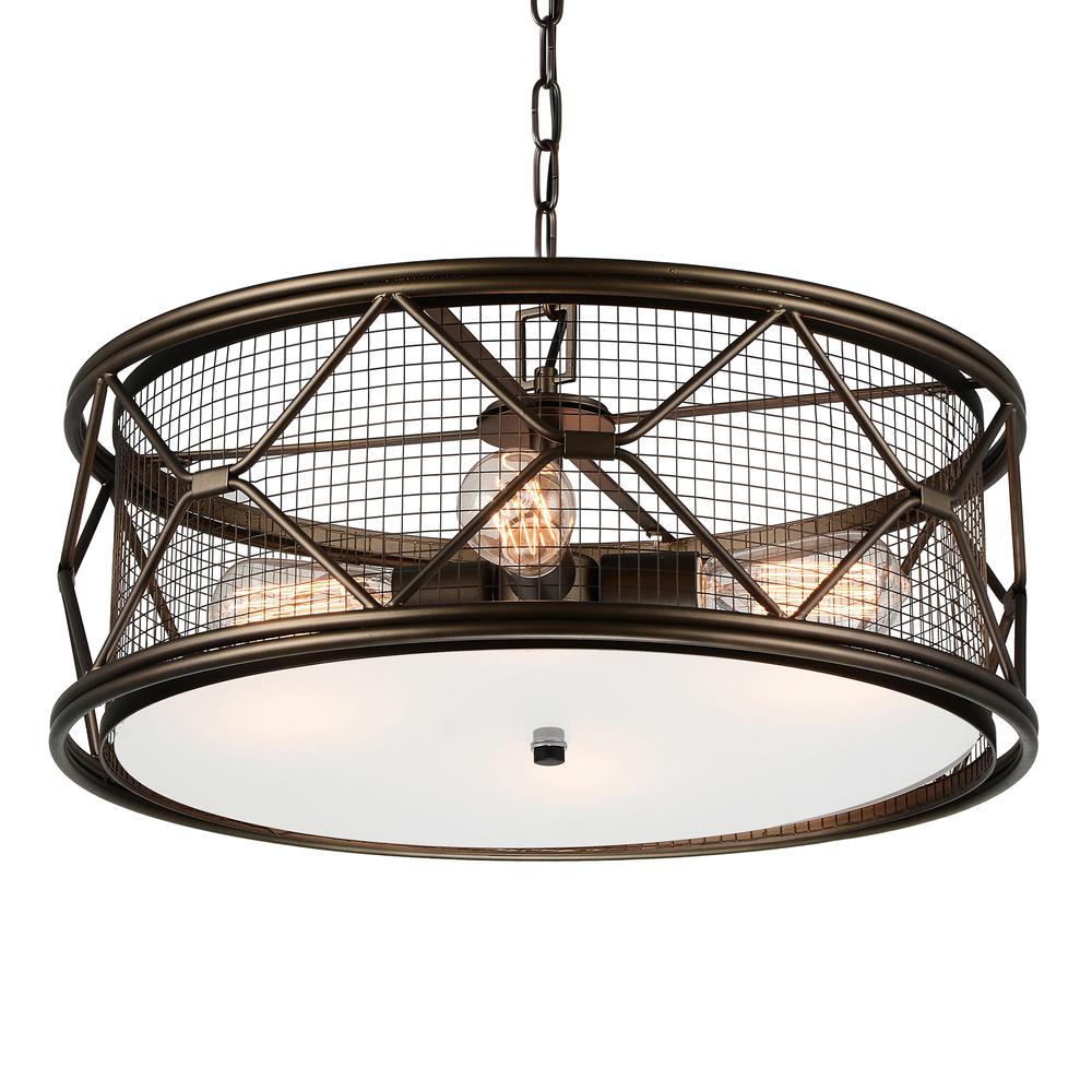 Kali 4 Light Chandelier With Light Brown Finish. Picture 2
