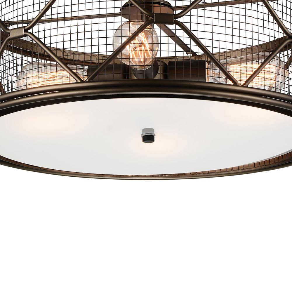Kali 4 Light Chandelier With Light Brown Finish. Picture 6