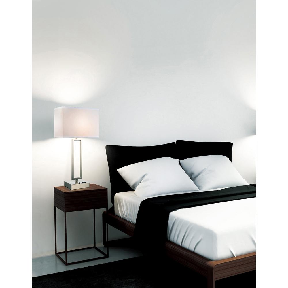 Torren 1 Light Table Lamp With Satin Nickel Finish. Picture 6