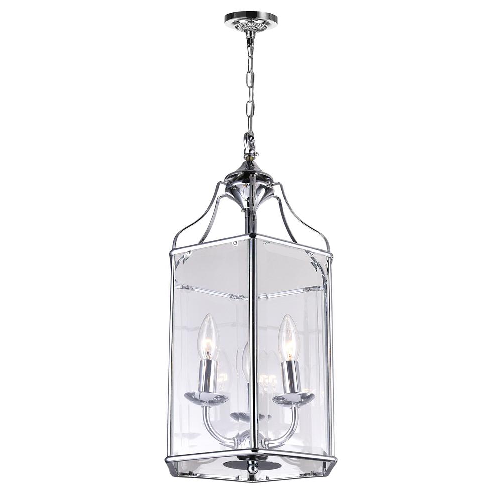 Maury 3 Light Up Chandelier With Chrome Finish. Picture 2
