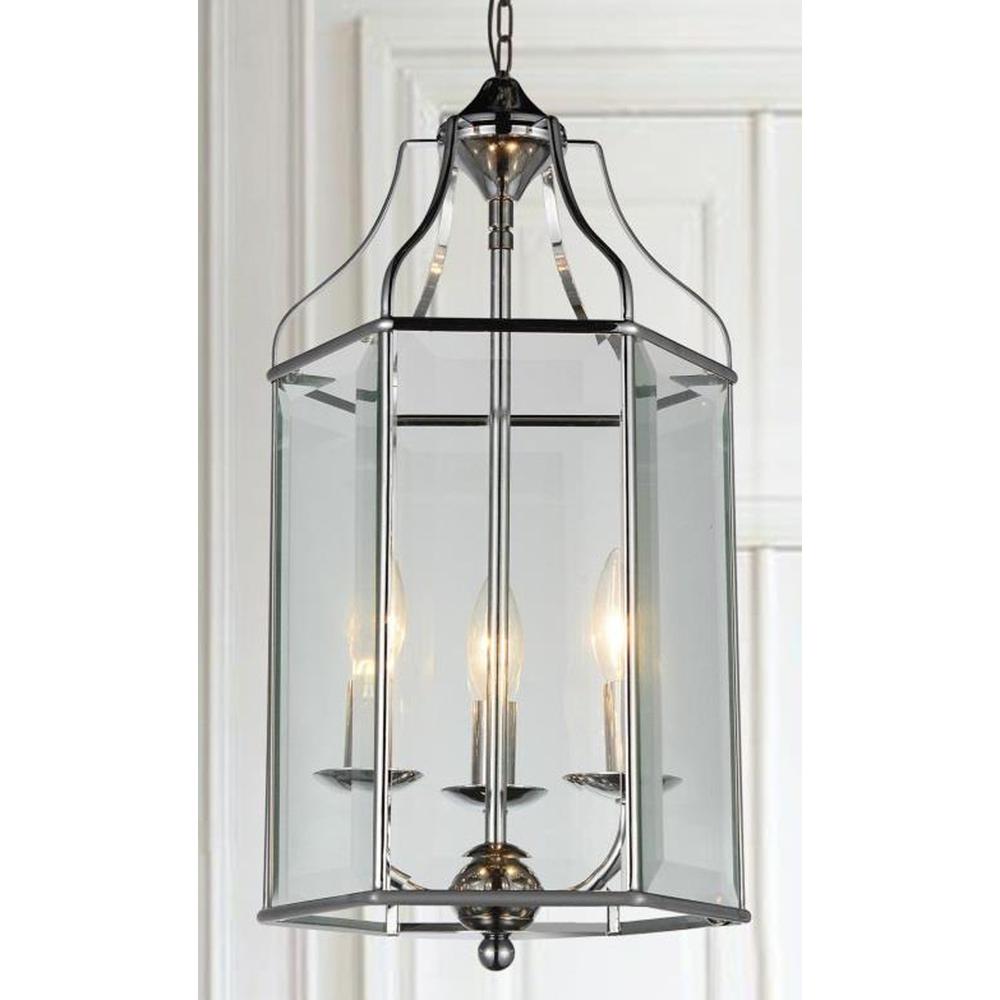 Maury 3 Light Up Chandelier With Chrome Finish. Picture 4