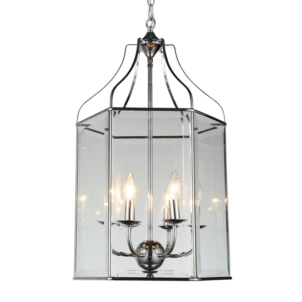 Maury 6 Light Up Chandelier With Chrome Finish. Picture 2