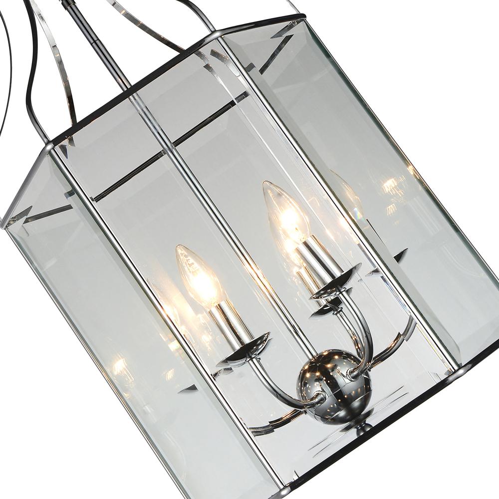 Maury 6 Light Up Chandelier With Chrome Finish. Picture 3