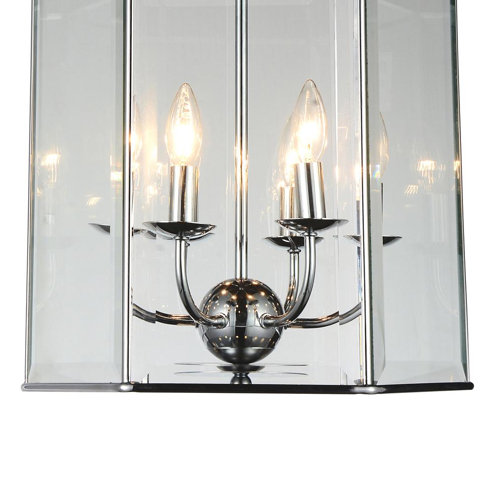 Maury 6 Light Up Chandelier With Chrome Finish. Picture 4