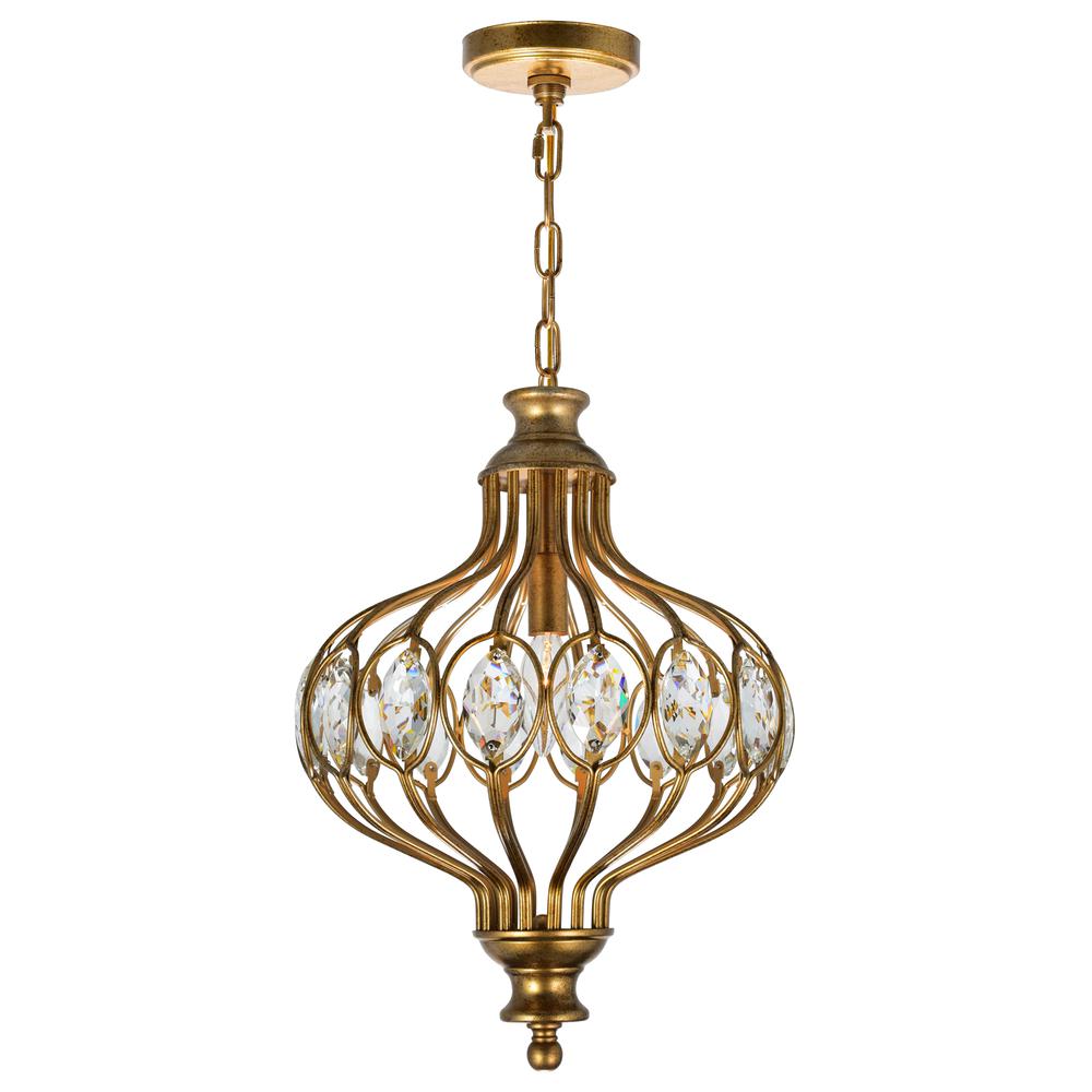 Altair 1 Light Chandelier With Antique Bronze Finish. Picture 1