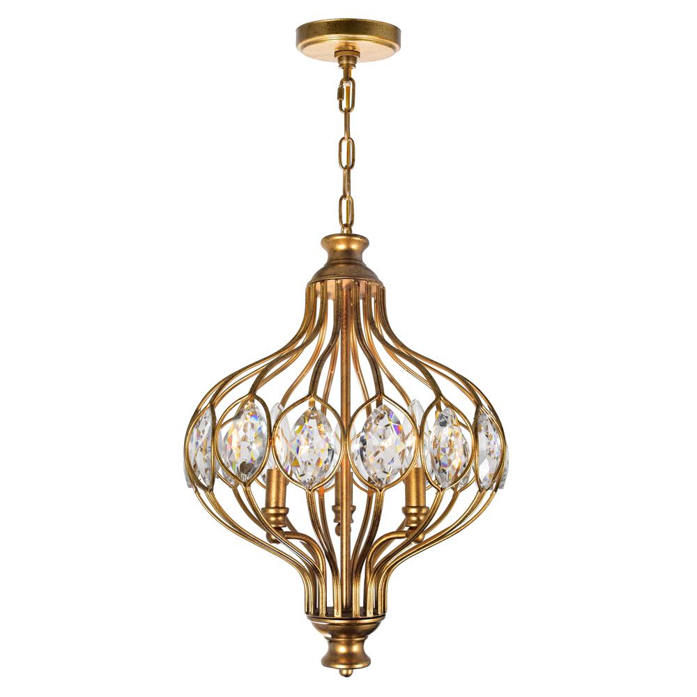 Altair 3 Light Chandelier With Antique Bronze Finish. Picture 5