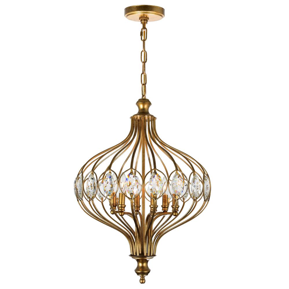 Altair 6 Light Chandelier With Antique Bronze Finish. Picture 1
