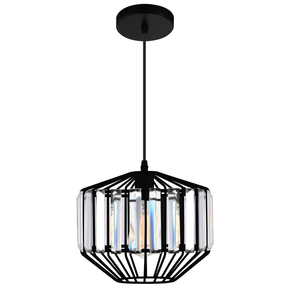 Alethia 1 Light Down Pendant With Black Finish. Picture 1