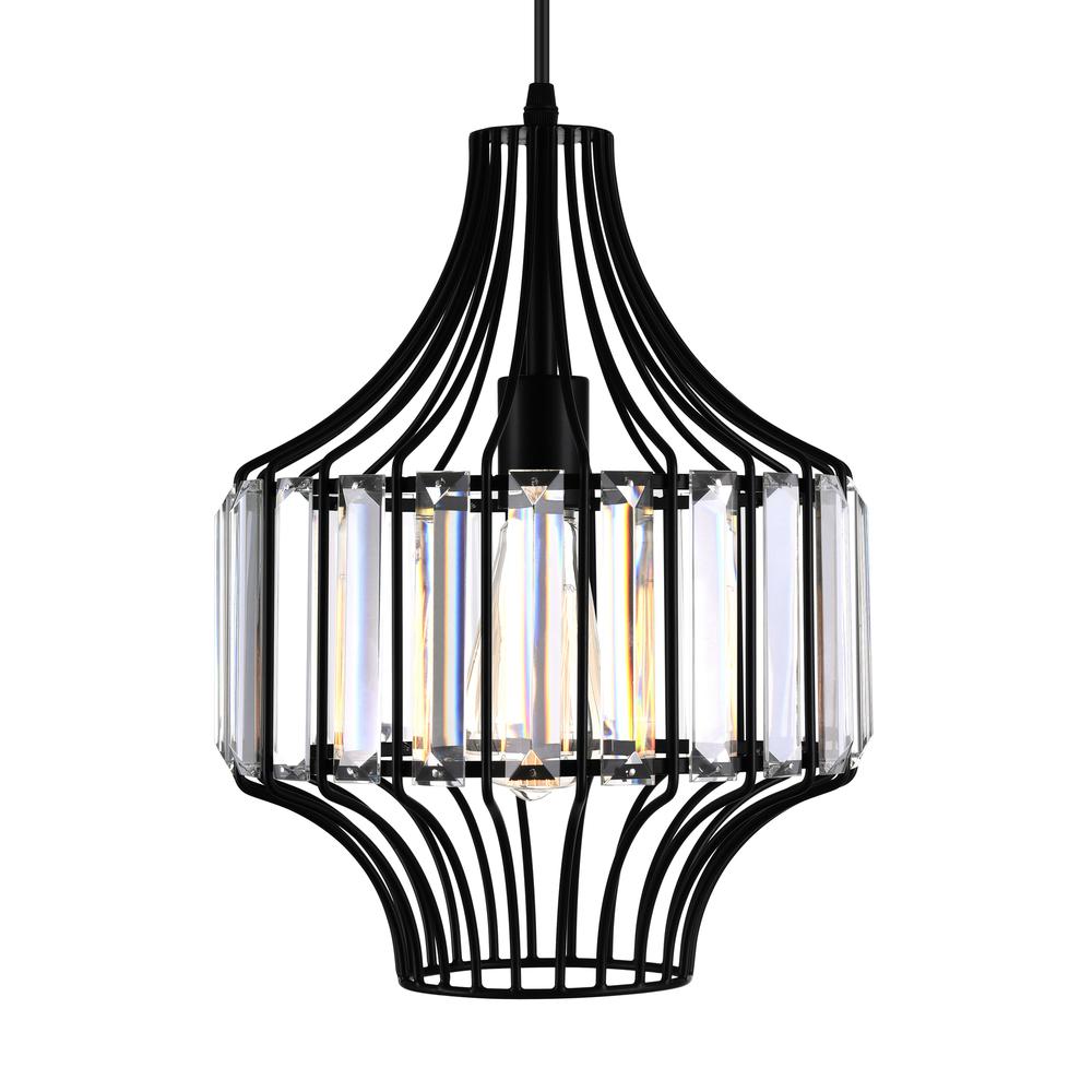 Alethia 1 Light Down Pendant With Black Finish. Picture 2