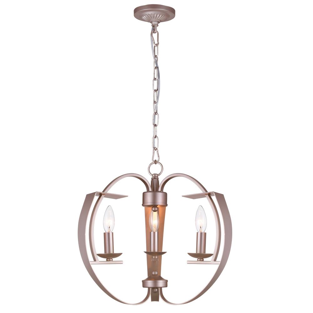 Verbena 3 Light Chandelier With Pewter Finish. Picture 1