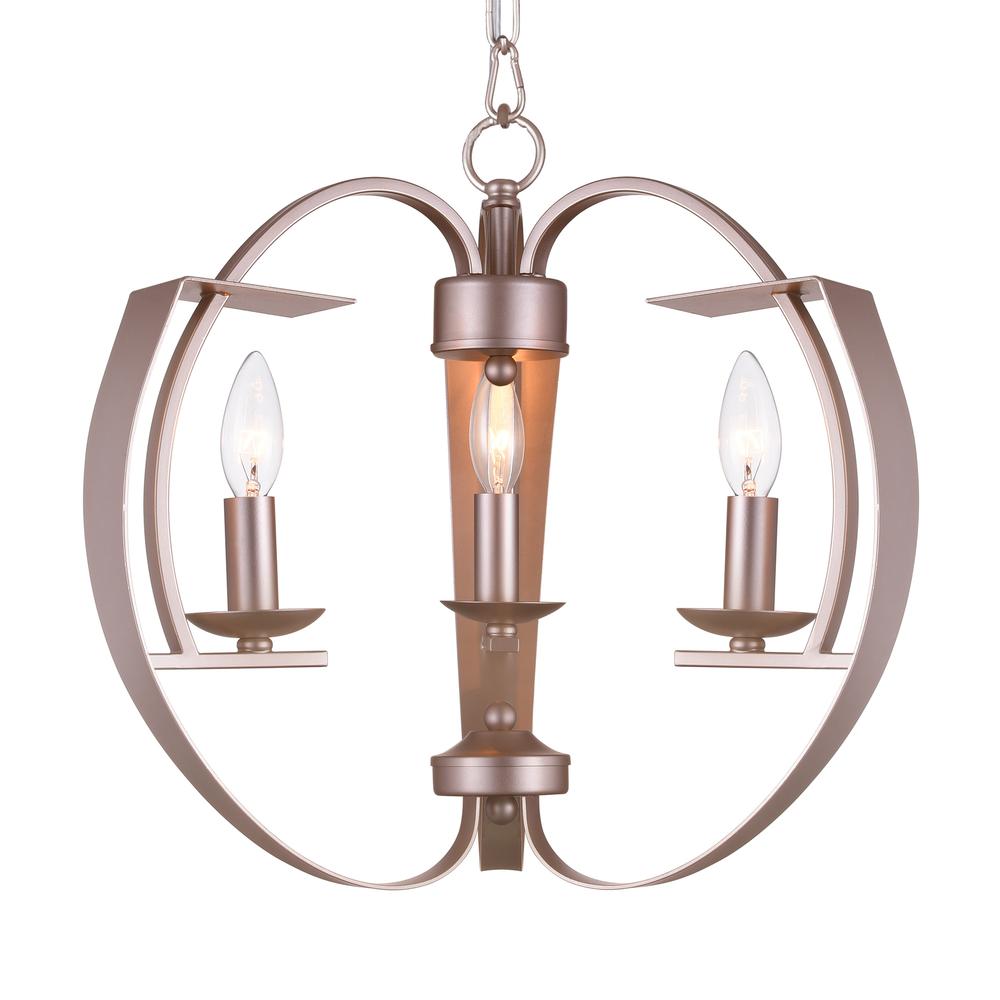 Verbena 3 Light Chandelier With Pewter Finish. Picture 2