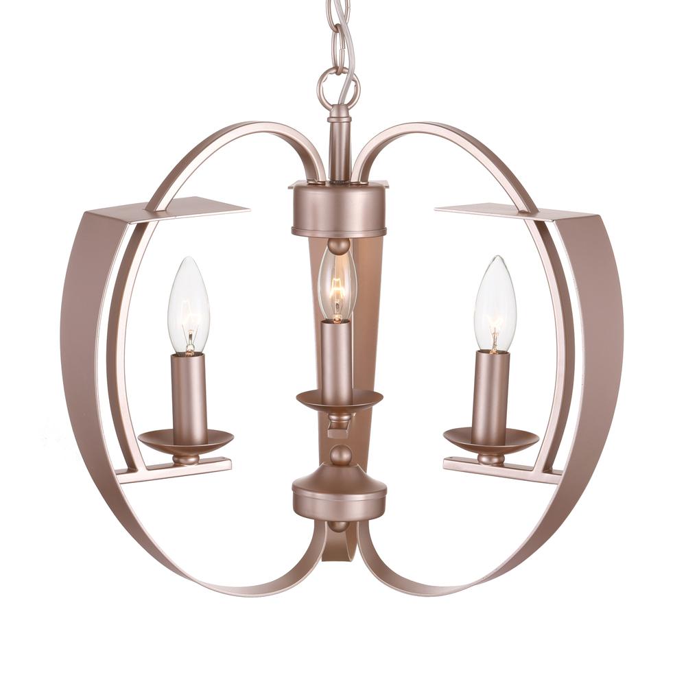Verbena 3 Light Chandelier With Pewter Finish. Picture 3